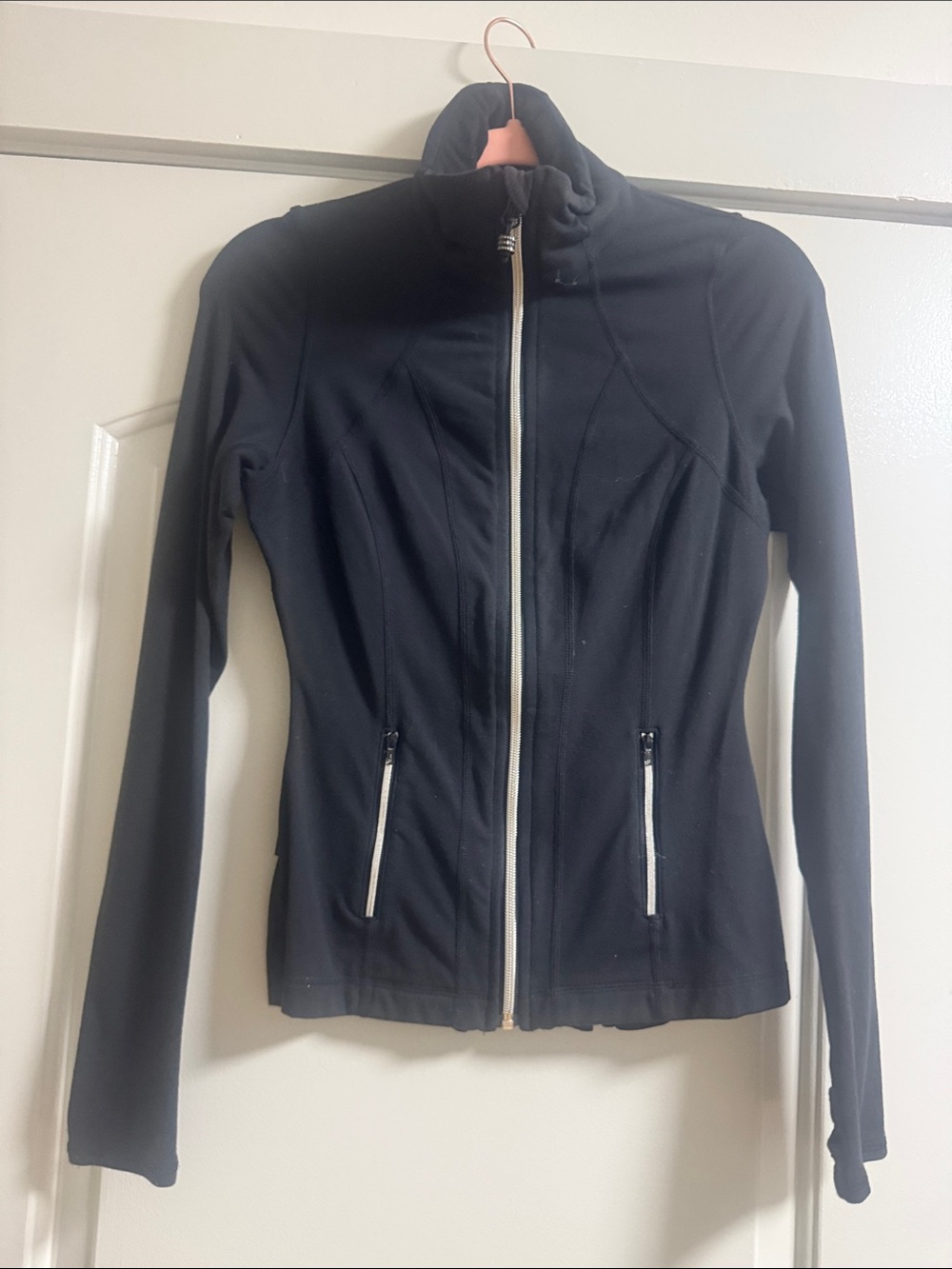 Black Lululemon define jacket with ruffles!